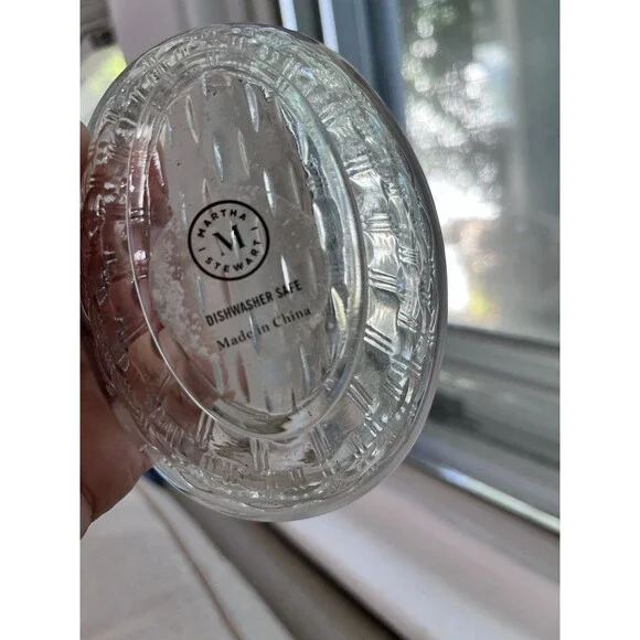 Martha Stewart Clear Duck Gibson Covered Dish On Nest Vintage Grooved - Picture 13 of 13